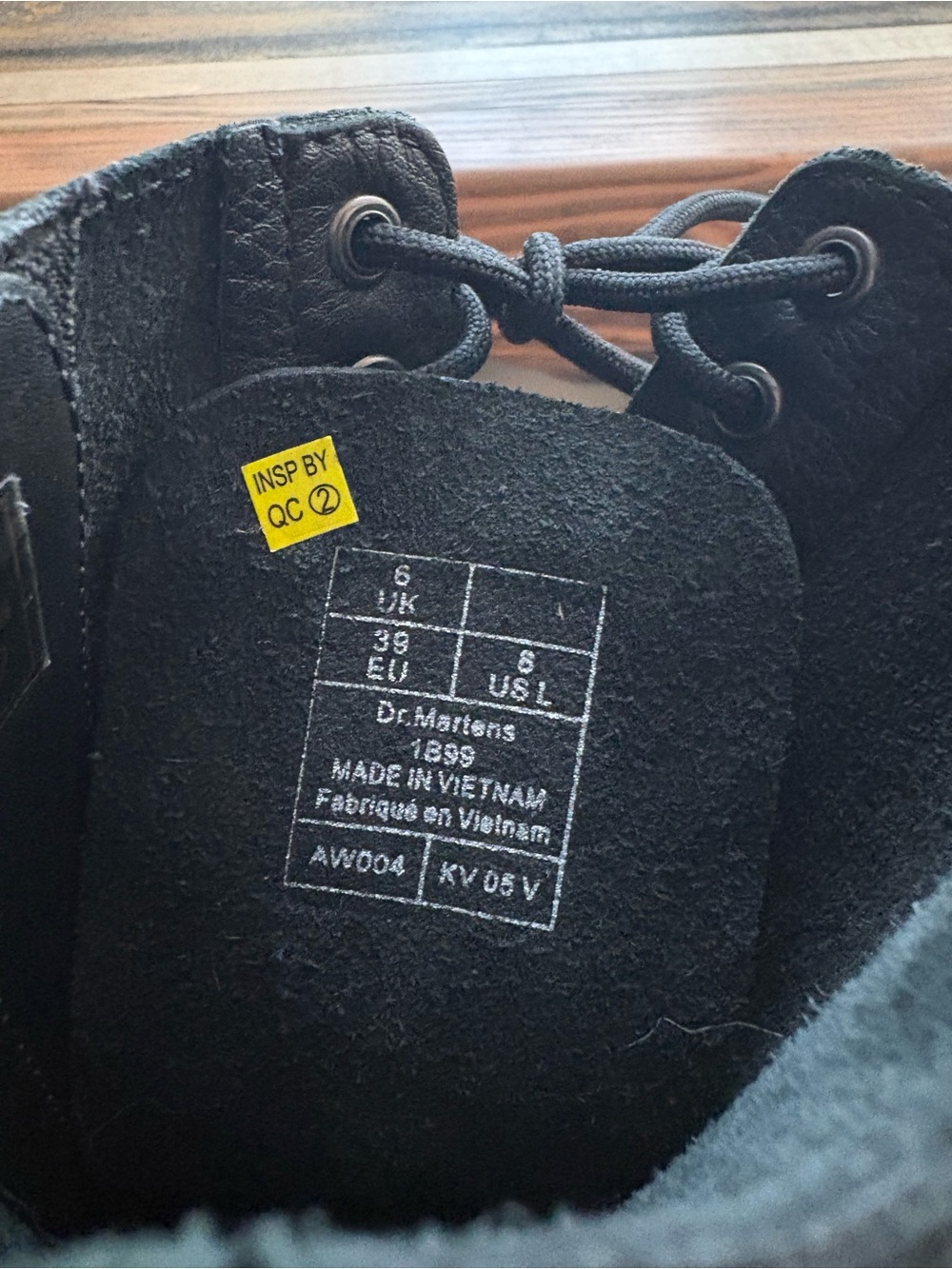 Dr. Martens 10-Eye Black Leather Combat Boots - Picture 7 of 12